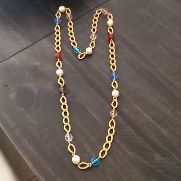 Multi-colored chain necklace   - Picture 1 of 4